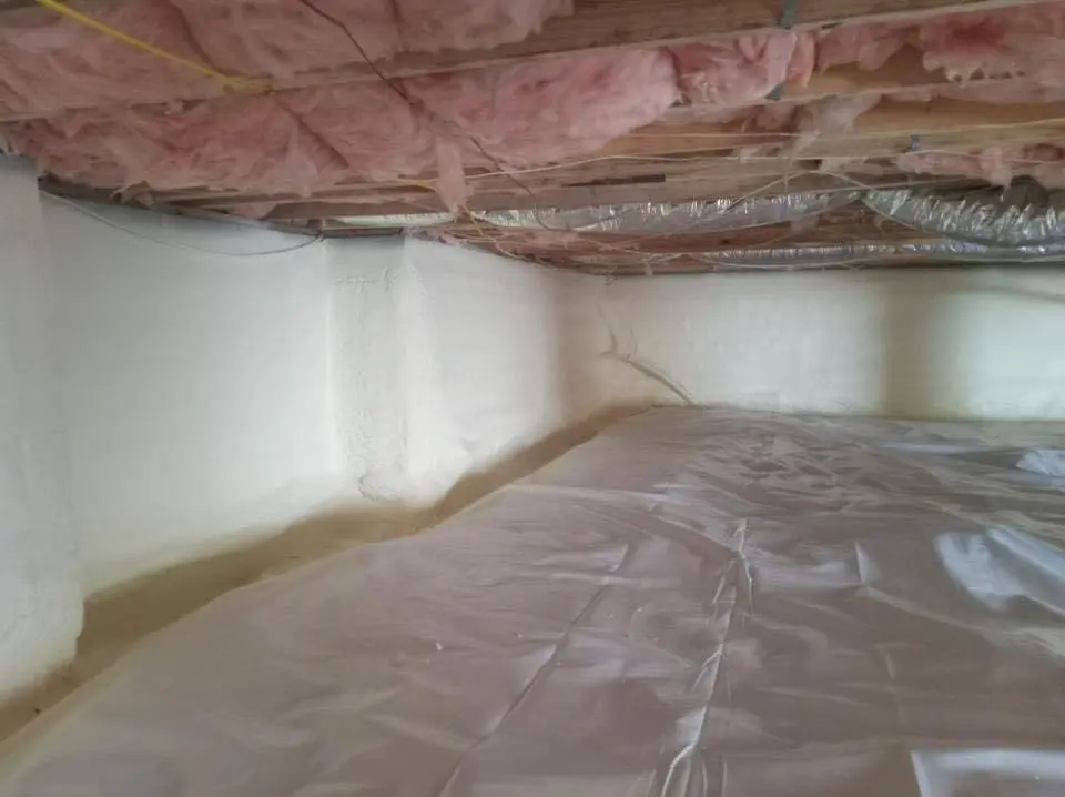 Crawl space encapsulation with closed-cell spray foam for Spray Foam Roofing in Ross