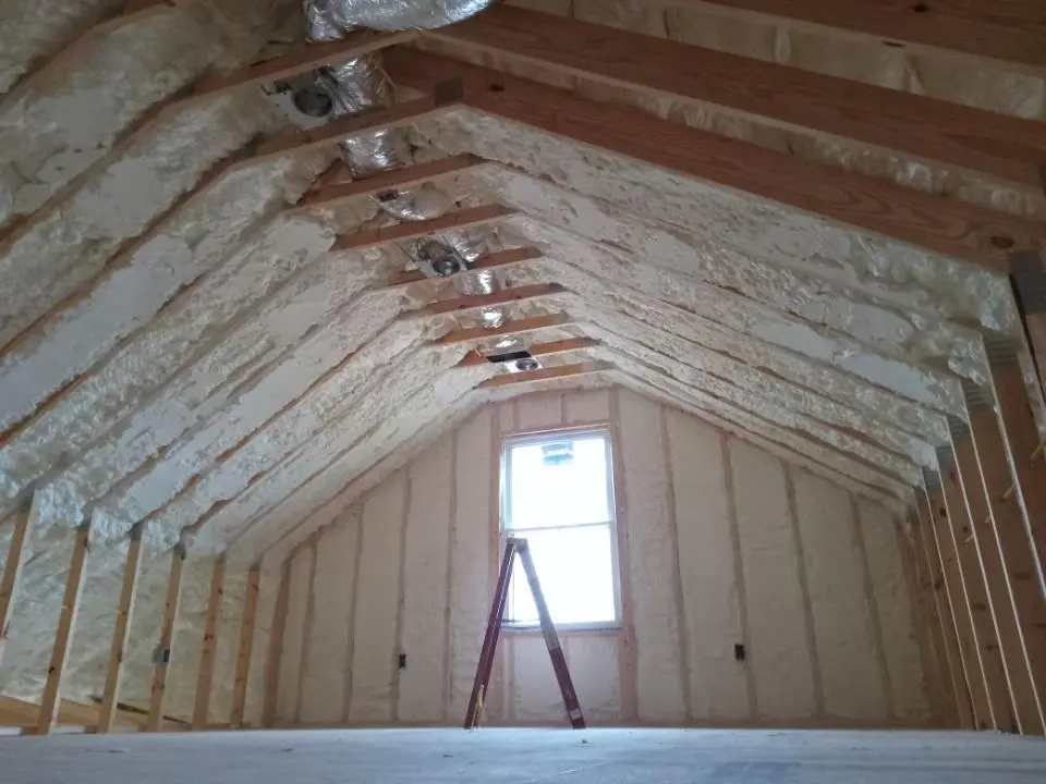 Spray foam roofing application for Crawl Space Insulation project in Ross